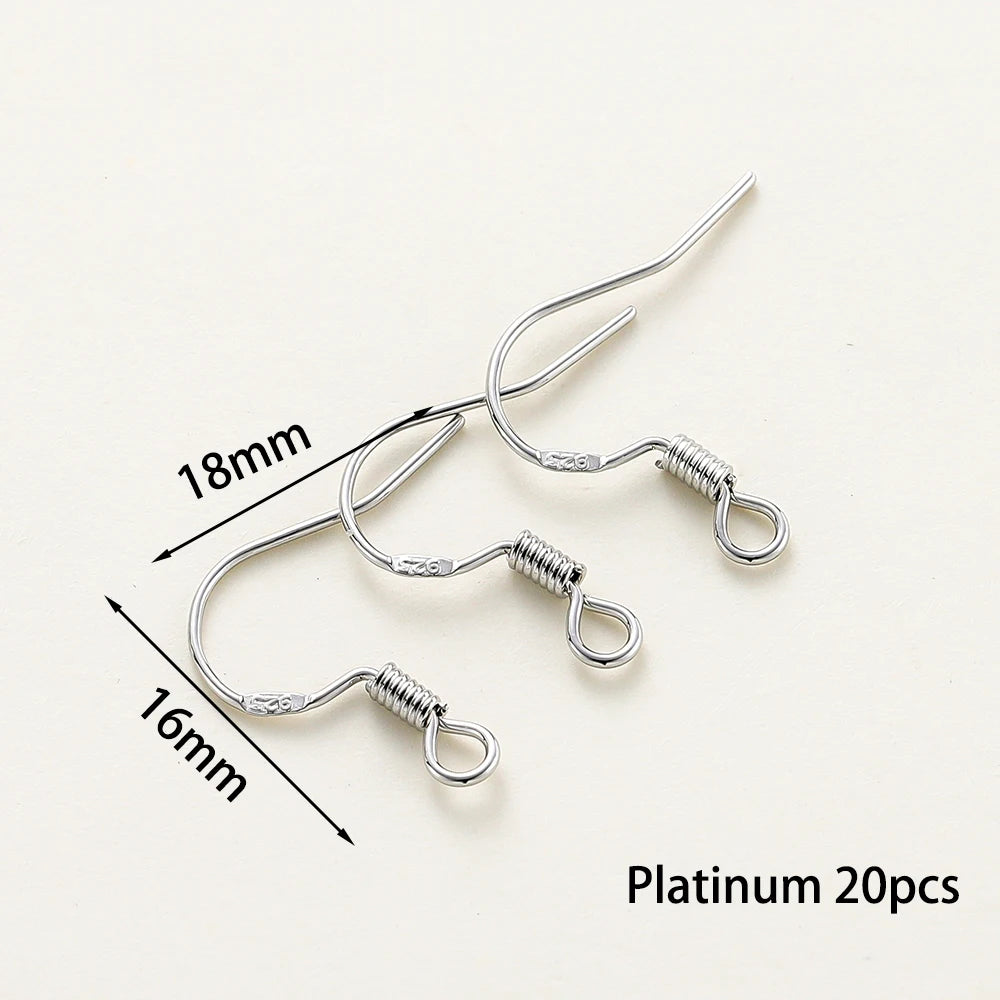 20 unidades/lote 6 estilos 14K 18K Alambres chapados en oro para pendientes con gancho para la oreja Suministros de cierres para pendientes para la fabricación de joyas DIY