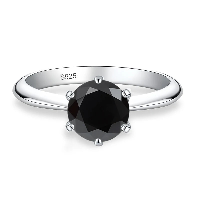 Anillos de Moissanita azules, rosas, morados y negros de 0.5ct 1ct 2ct 3ct de NeeTim para mujer, de plata de ley 925, banda para fiesta de boda, anillo de mujer