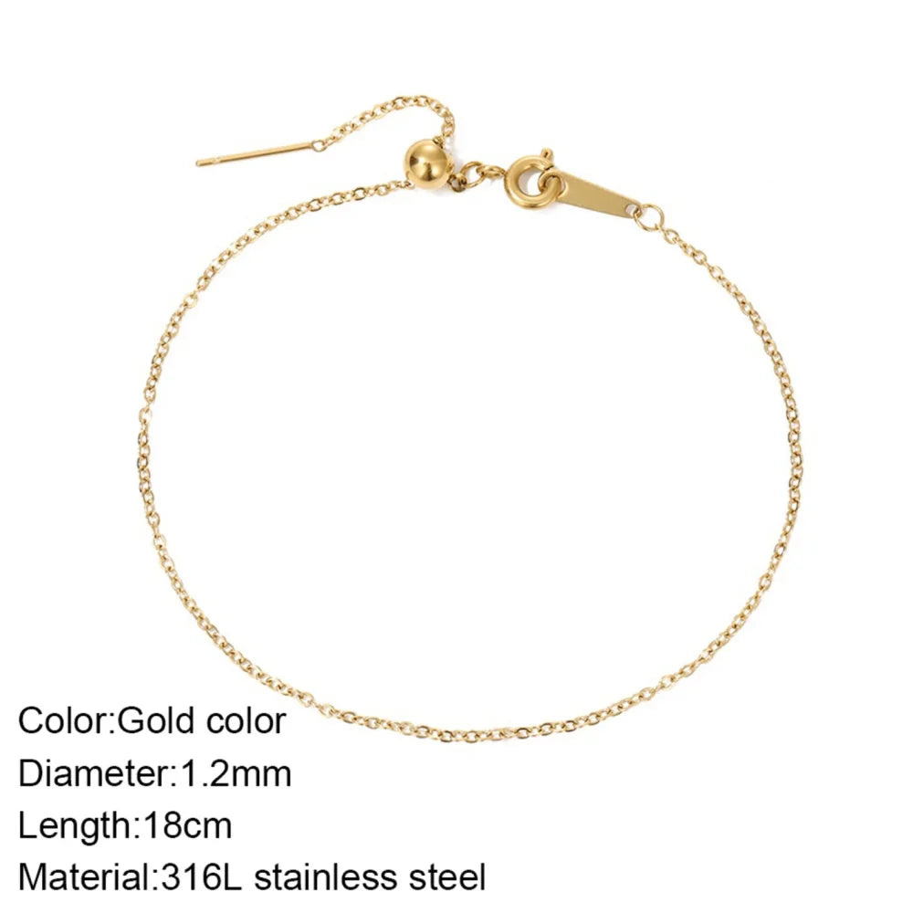 SUNIBI Herz-Anfangsbuchstaben 26 Buchstaben Armband für Frauen DIY Einfach Edelstahl Verstellbare Armbänder Schmuck Großhandel Dropshipping
