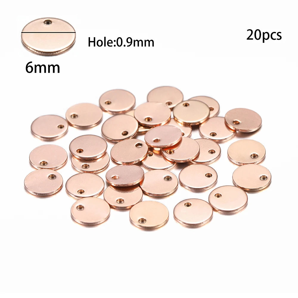 10-50 Piezas de Acero Inoxidable Dorado, Placas de Identificación Personalizadas, Óvalos en Forma de Corazón, Dijes, Colgantes para Suministros de Fabricación de Joyería DIY