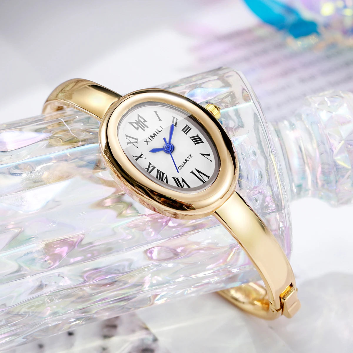 Elegante ovale Zifferblatt Damen Armbanduhr Mode Armband Quarzuhr Reloj Mujer Mädchen Uhr Geschenk