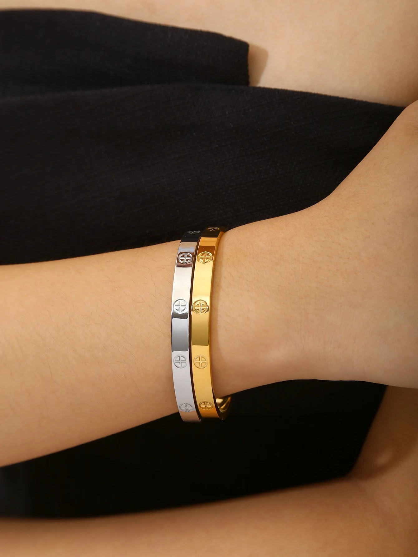 18K vergoldetes, nicht verblassendes Goldarmband aus Edelstahl – langlebiges und modisches Schmuckaccessoire, geeignet als Weihnachtsgeschenk