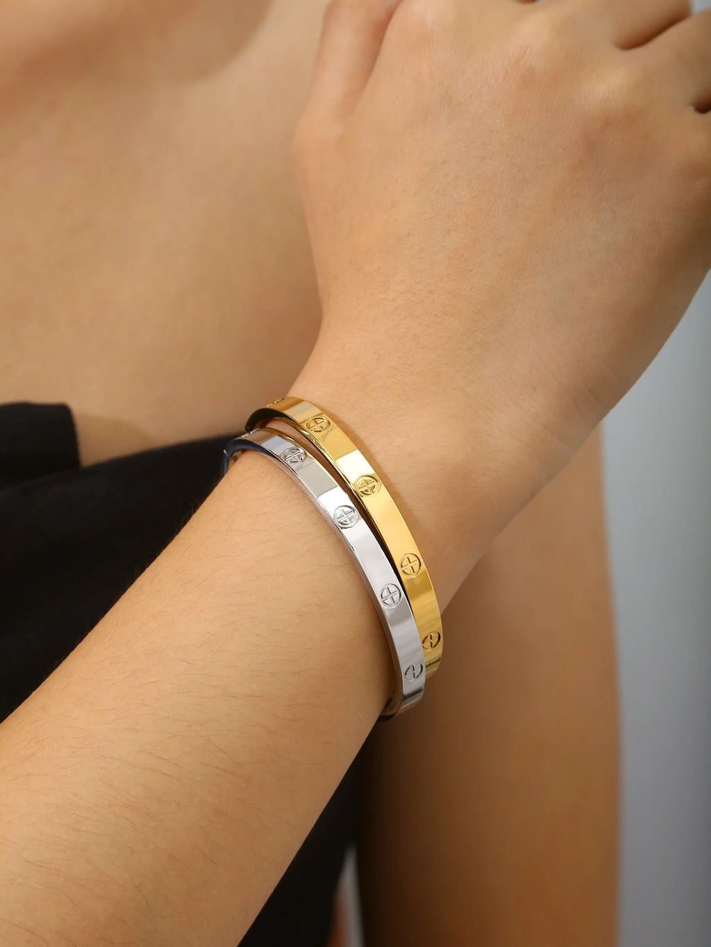 18K vergoldetes, nicht verblassendes Goldarmband aus Edelstahl – langlebiges und modisches Schmuckaccessoire, geeignet als Weihnachtsgeschenk