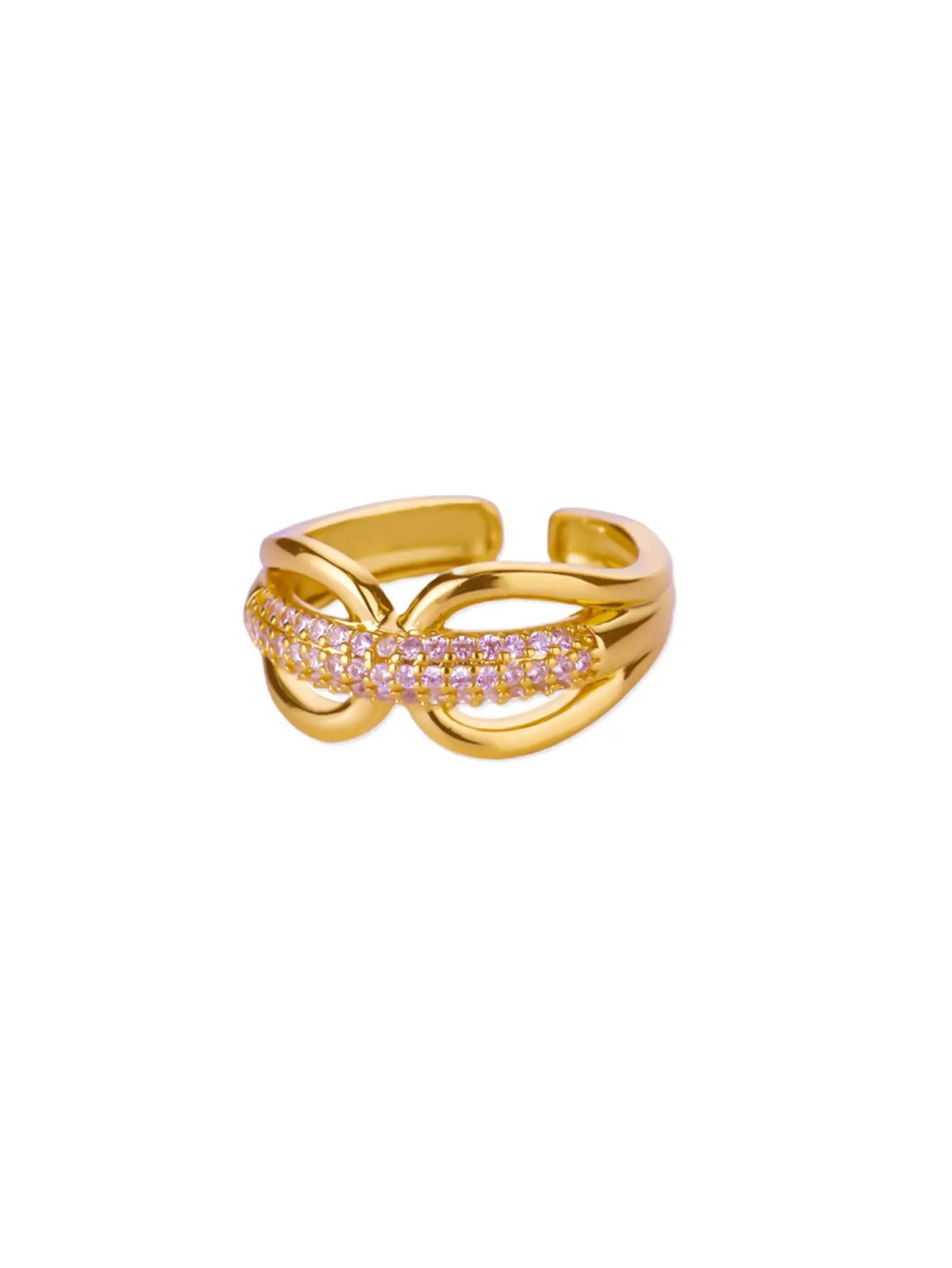Zirkon Stern Knoten Ringe Für Frauen Gold Farbe Edelstahl Geometrische Verstellbare Fingerringe Hochzeit Paar Schmuck Geschenke