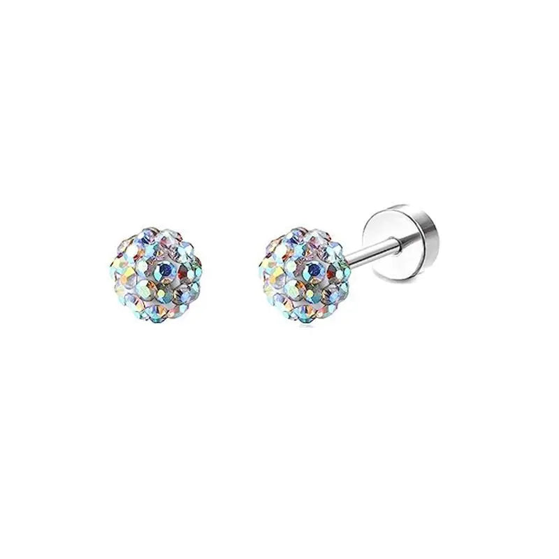 2er-Set Edelstahl Herz-Mond-Ohrstecker Schraubkugel-Ohrstecker für Frauen Mode Ohr Tragus Knorpel Piercing