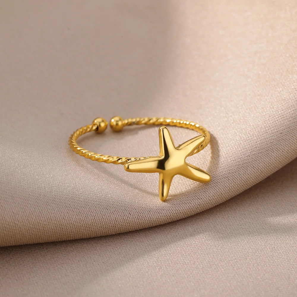 Stainless Steel Rings for Women Waterproof Open Gold Color Ring Wedding Couple Band Jewelry Gifts Free Shipping Items anillos