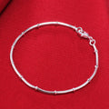 Heiße neue 925er Sterlingsilber Armbänder für Damen, feine Schlangenkette mit Perlen, modische Hochzeits-, Party-, Weihnachtsgeschenke, Schmuck