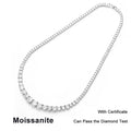 NeeTim Collar de tenis de moissanita para mujer Joyería de boda Plata de ley 925 con chapado en oro Collares con certificado