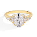 MINTYBOX 3,0 ct im Labor gezüchteter Diamant Verlobungsring S925 Sterling Silber Oval Moissanit Ringe für Damen 18K vergoldeter Schmuck