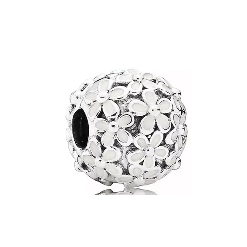 Heiß begehrtes 925er Silber Rosa Serie Blume Hundepfote herzförmiger Anhänger, passend für originale Armband DIY Accessoires, exquisiter Schmuck