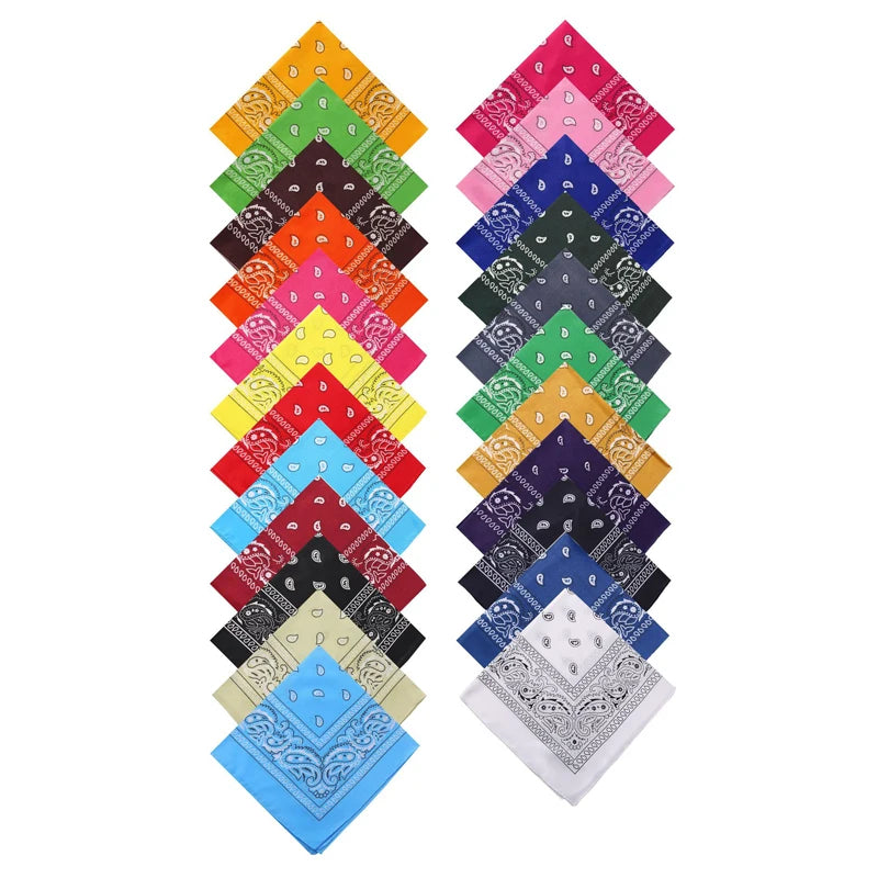 Pañuelo Bandana Hip Hop para Mujeres, Niñas, Niños, Punk, Cuadrado, Diadema, Accesorios para el Pelo, Moda Bohemia 2024