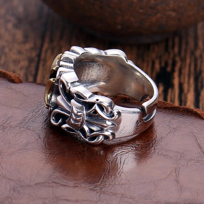 Neuer Punk Großer Kreuzring Verstellbare Größe Mode Herren Personalisiertes Design Schmuck Street Retro Gotik Trend SchmuckZubehör