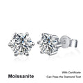 NeeTim 0.1ct-3ct D Farbe Moissanit-Ohrstecker Labor-Diamant 925 Sterling Silber mit vergoldetem Ohrring Hochzeitsfeier Schmuck