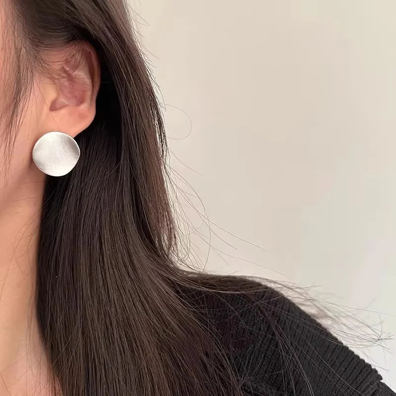Pendientes vintage de plata de ley 925 para mujer, pendientes de cuerda redonda, joyería de moda, evita alergias, accesorios para fiesta, regalo