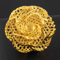 Anillos chapados en oro de 18 quilates de Etiopía, árabes, Dubái, para mujer, ajustables, para regalos de boda y fiesta