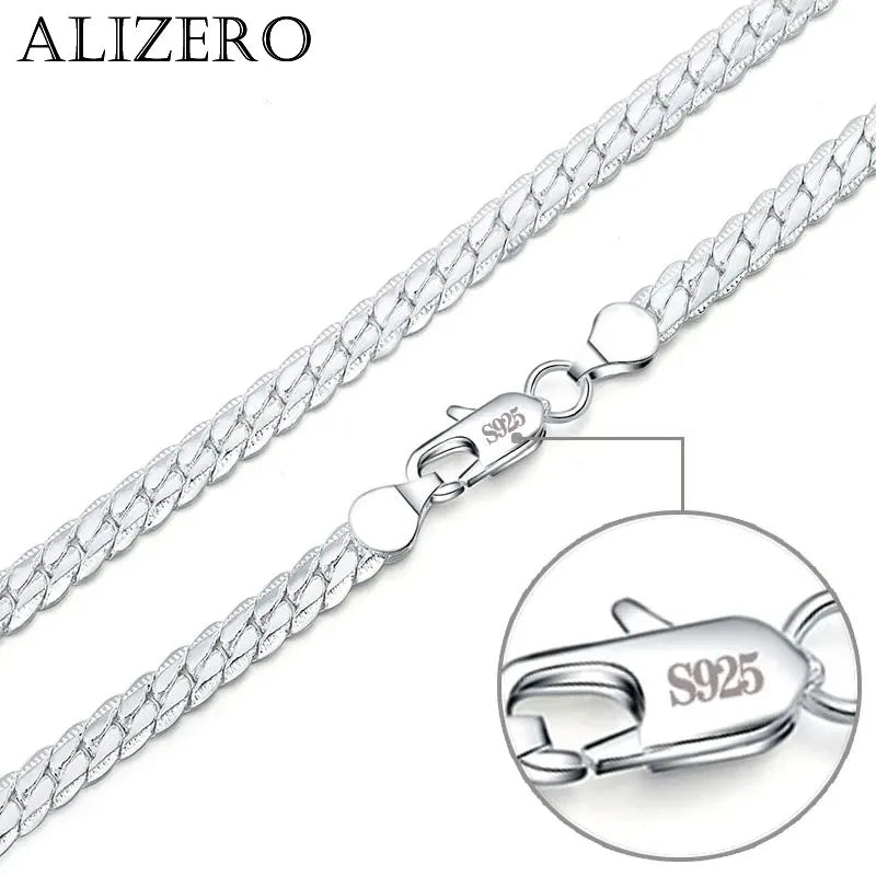 20,32 cm 18K Goldarmband 5MM seitliches Kettenarmband für Frauen Männer Mode Hochzeit Verlobung 925 Sterlingsilber Schmuck Geschenke