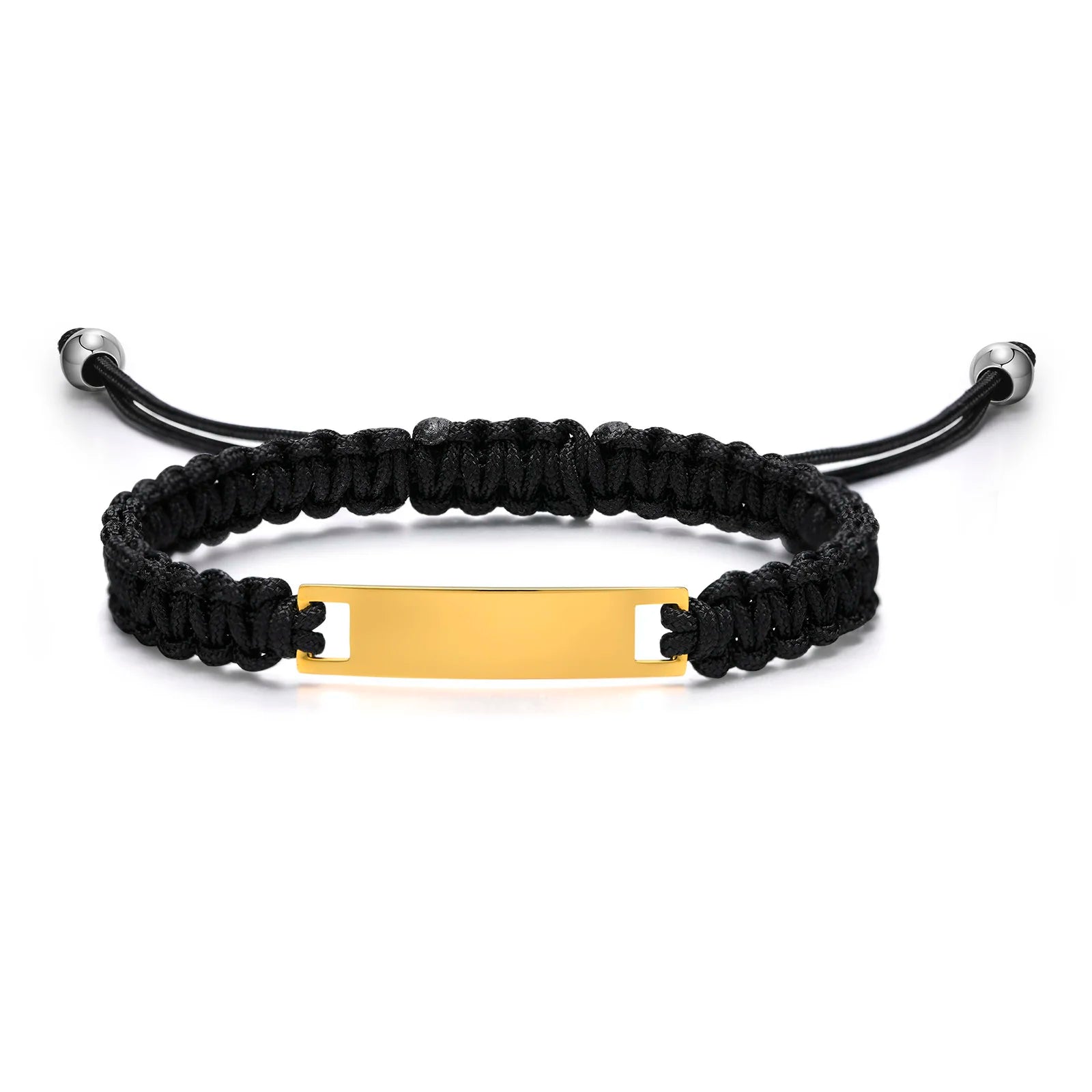 Personalisiertes Namensarmband für Mädchen Jungen Kind, Verstellbares geflochtenes Seilarmband mit individuellem ID-Tag, Graviertes Geburtstags-Weihnachtsgeschenk