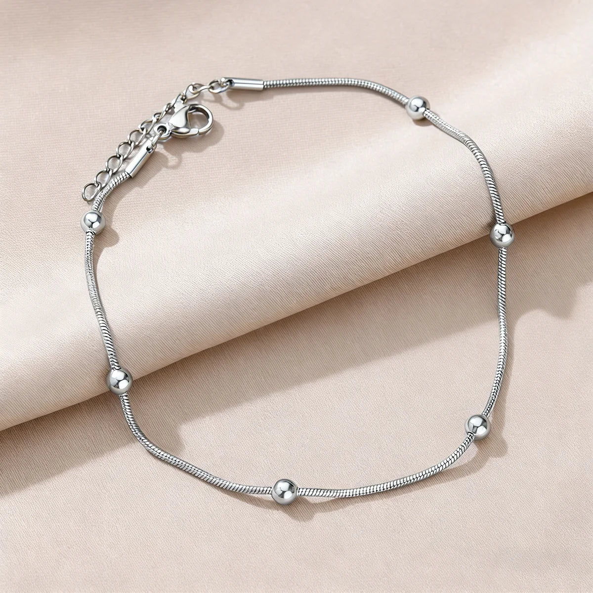Edelstahl-Imitationsperlen-Fußkettchen für Damen, goldfarbene Kette, Knöchel-Armband, Fußkettchen, Sommer-Strandschmuck-Accessoires, Geschenk