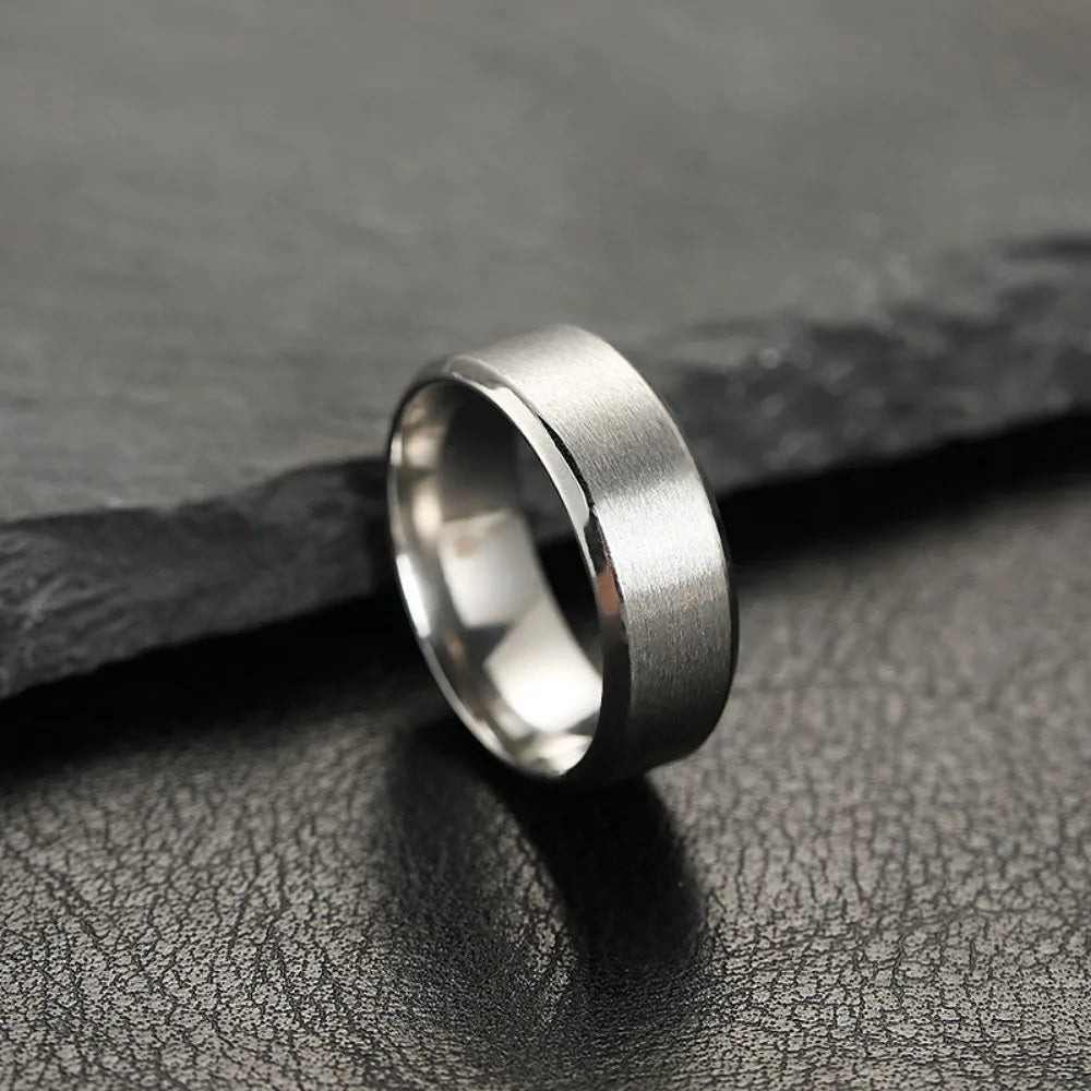Mode Charme Schmuck Ring für Herren Damen Edelstahl Schwarze Ringe Hochzeit Verlobung Hochwertiges Matt Herren Accessoire