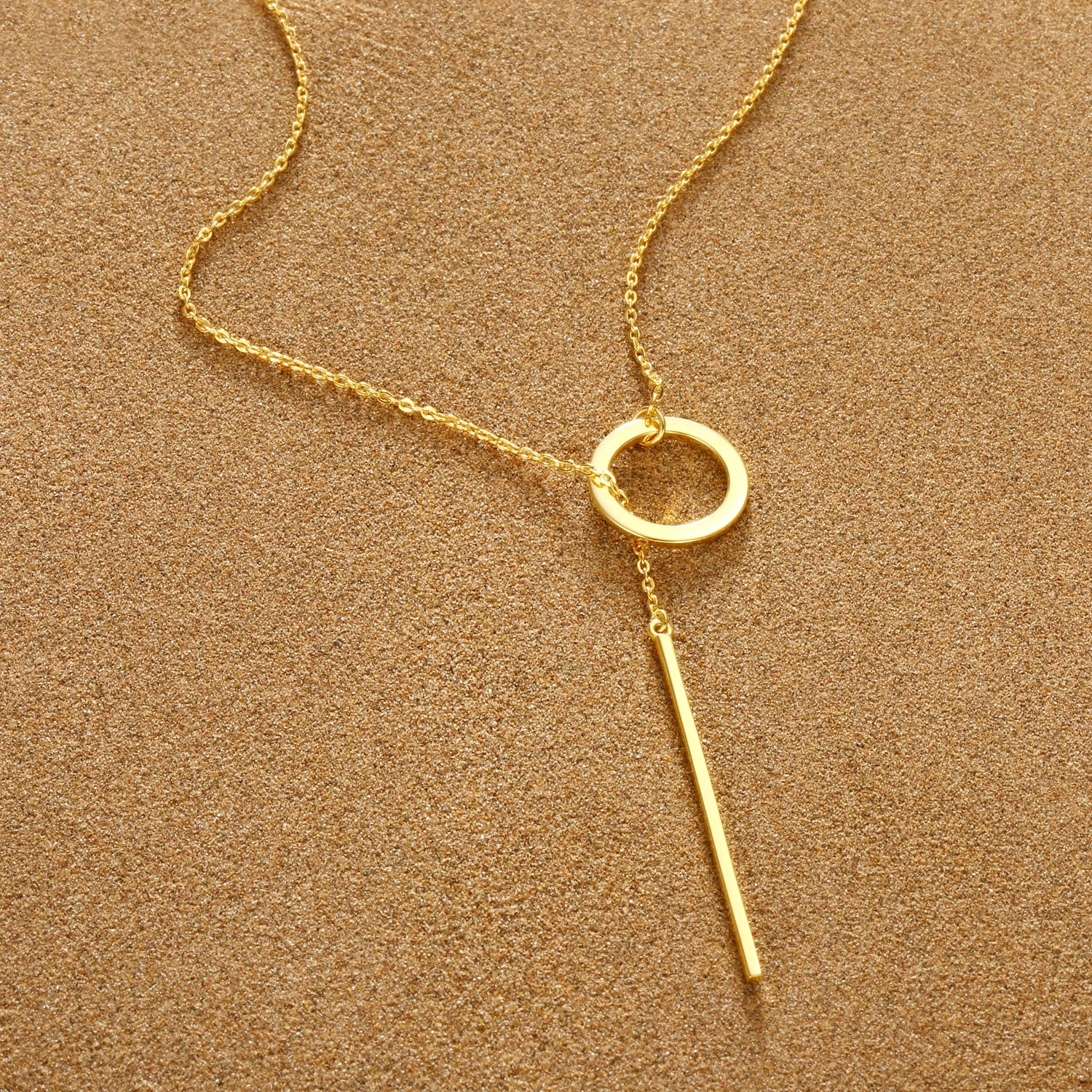Collar minimalista de barra redonda con colgante para mujer, collar de perlas para clavícula, hojas, cadena larga, joyería de moda, regalo para chica