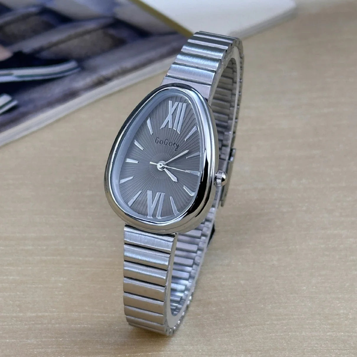 Relojes de pulsera de cabeza de serpiente para mujer, de cuarzo, de lujo, a la moda, con correa de acero, para regalo, Dropshipping