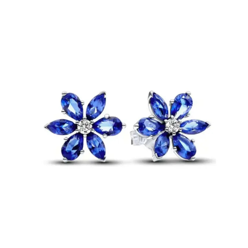 Nuevos pendientes de plata 925 con diseño de mariposa y flor, estilo europeo, para mujer, regalo de joyería exquisita para festivales