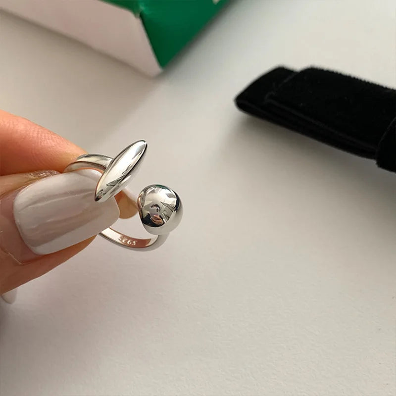 VENTFILLE 925 Sterling Silber Ringe Neue Mode Party Schmuck Vintage Charme Doppelschicht Geometrische Nageldesign Accessoires Geschenke