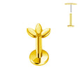 ASTM F136 G23 Titan Herzförmiger Ohrstecker 16G 18G 20G Threadless Piercing Butterfly Push-in Lippenstecker Daith Labret Conch