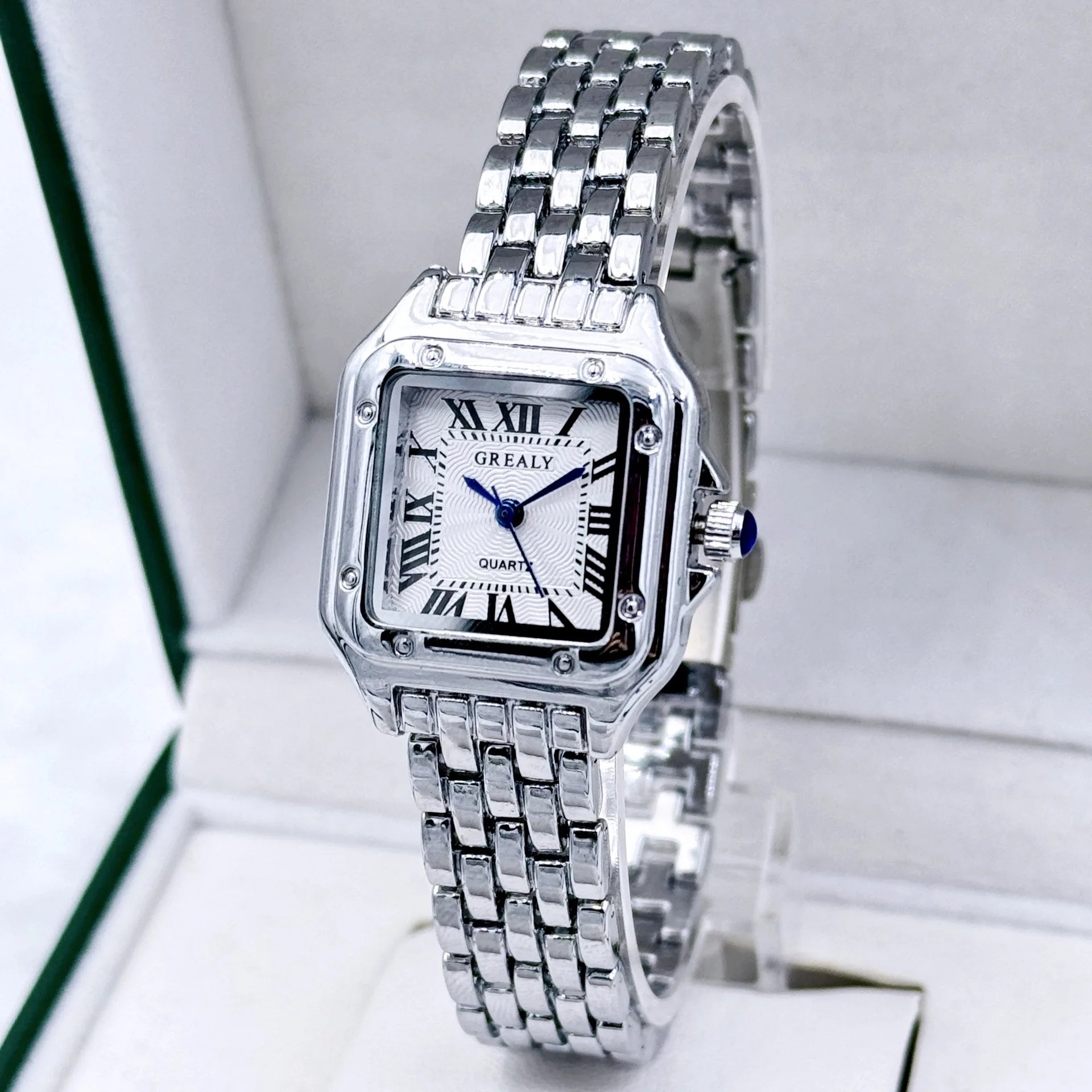 Neue Damenuhr Leichte Luxusmarke Business Gold Edelstahl Damenmode Quarzuhren Weibliche Uhr Armband Armbanduhr