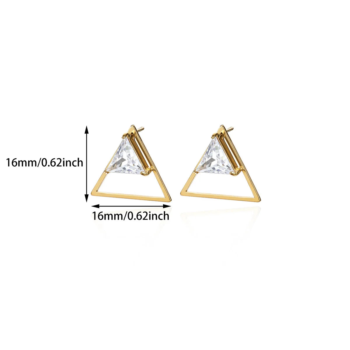 Geometrische Zirkonia-Creolen für Damen, Edelstahl, goldfarben, Piercing-Ohrring, 2025, neue Mode, Hochzeit, Paar-Schmuck