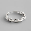 925 Sterlingsilber Cuba-Kette Offene Ringe Für Frauen Verlobung Hochzeit Luxus Feiner Schmuck Großhandel