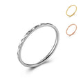 1mm Dünner stapelbarer Ring aus Edelstahl, facettierter Fingerknöchel-Midirring für Damen und Mädchen, Größe 3-10