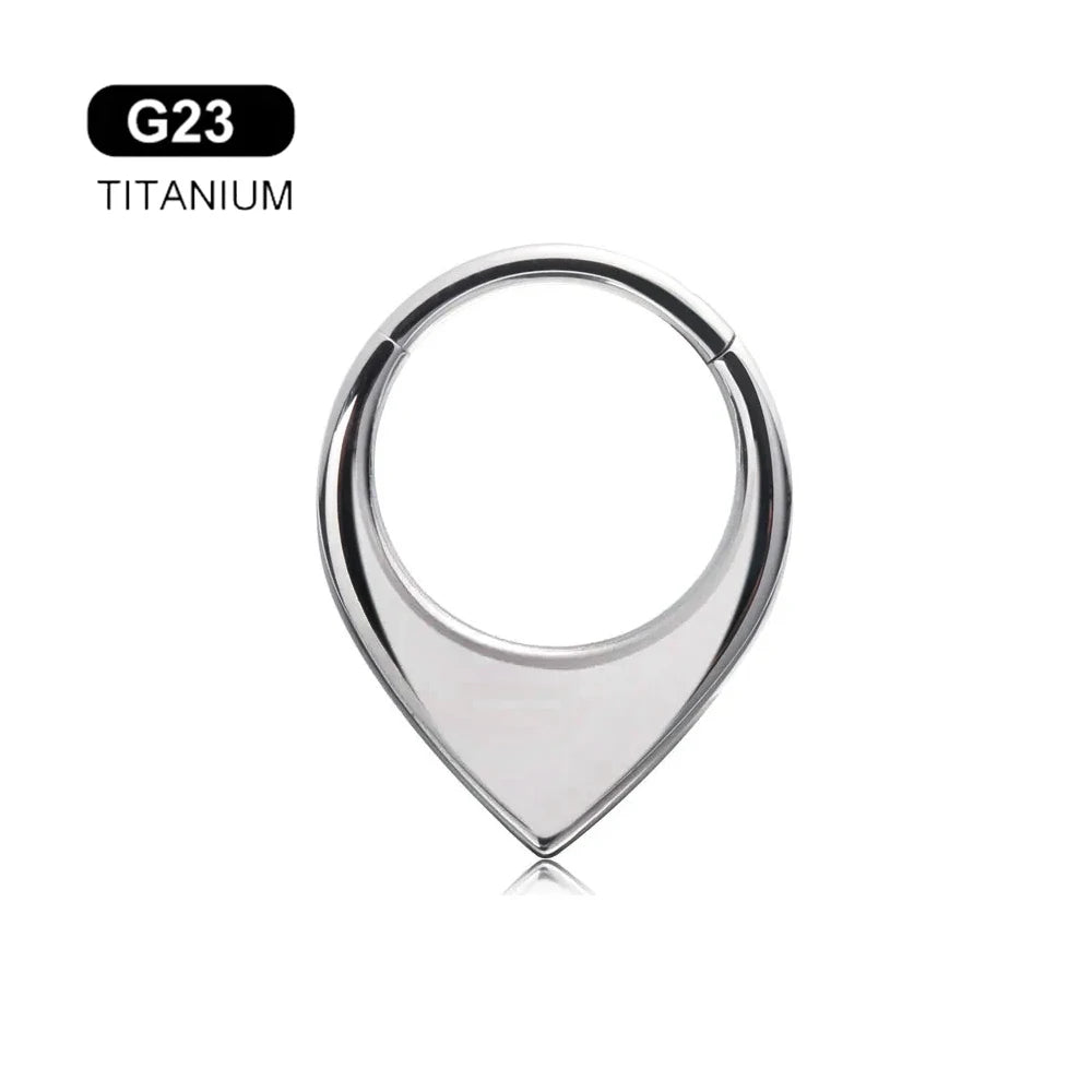G23 Titanio Abeja Septum Aro Nariz Piercing Joyería Corporal 16G Segmento Lunar Serpiente Clicker Hélice Oreja Cartílago Corazón Daith Aro