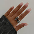 Top Quality Irregular Crystal Rings for Women Wedding Bride Elegent Stone Ring for Women Christmas Mothers' Day Gifts