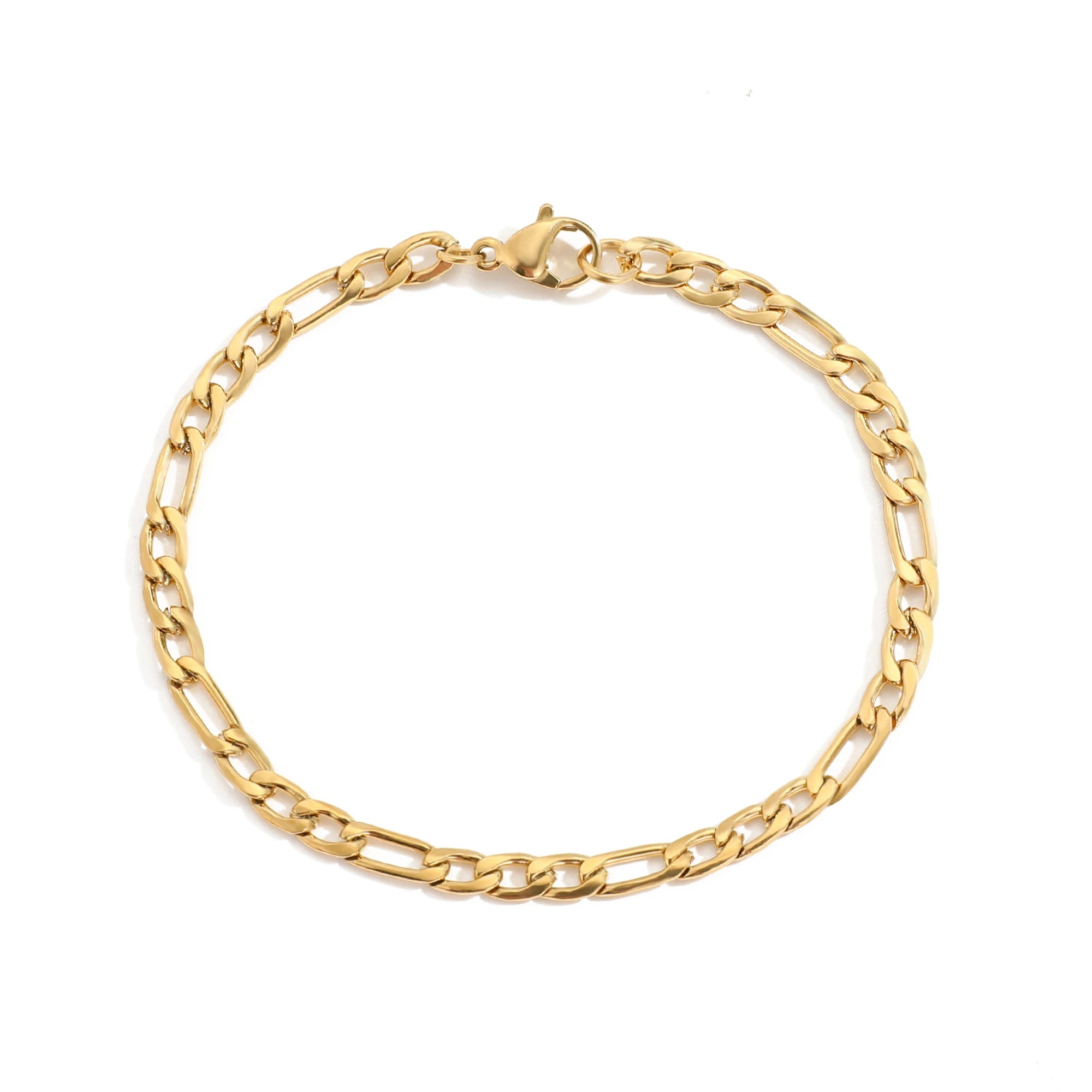 SUNIBI Edelstahlarmband für Damen Goldfarbe Charm Fashion Figaro Gliederkette Armbänder Schmuck Großhandel/Dropshipping