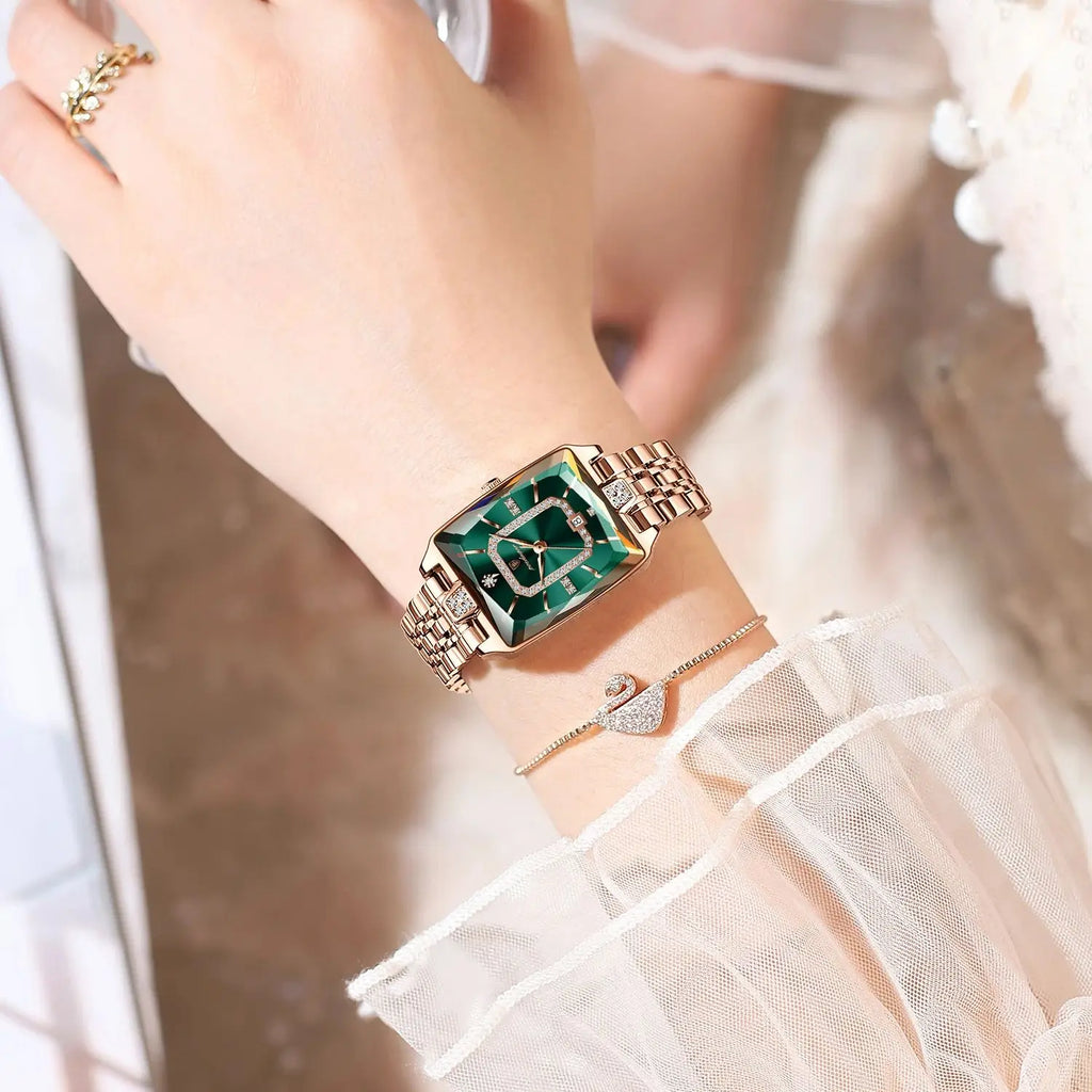POEDAGAR Marca de Lujo Reloj de Pulsera para Mujer Impermeable Acero Inoxidable Fecha Reloj de Mujer Informal Moda Cuarzo Relojes de Mujer Reloj