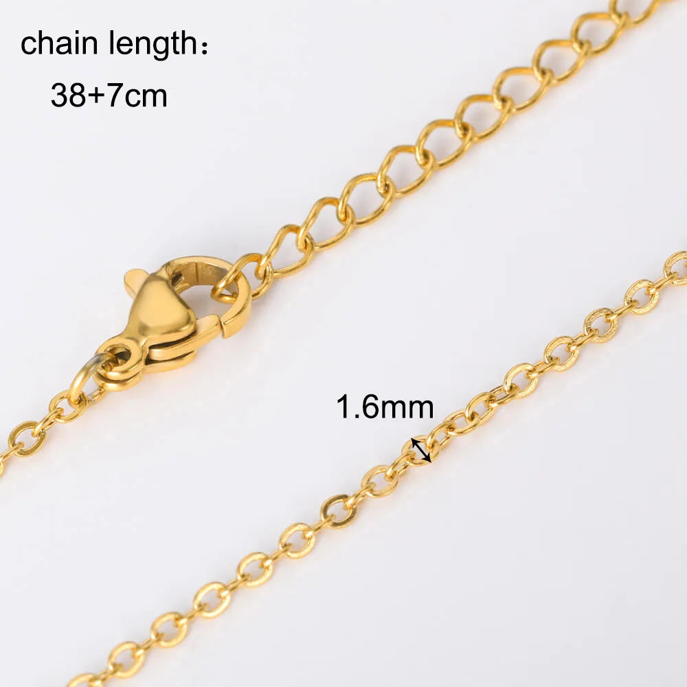 10pcs/Lot 45cm Stainless Steel Golden/Silvery Color 304 Chains Necklace Women Jewelry Making Accessories DIY Handmade Supplies
