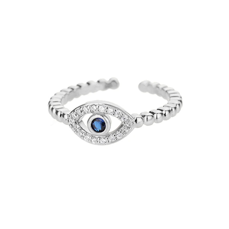 Böse Augen Ringe für Damen Edelstahl Türkischer Augenring Hochzeit Gothische Ästhetik Schmucksets anillos bague bijoux