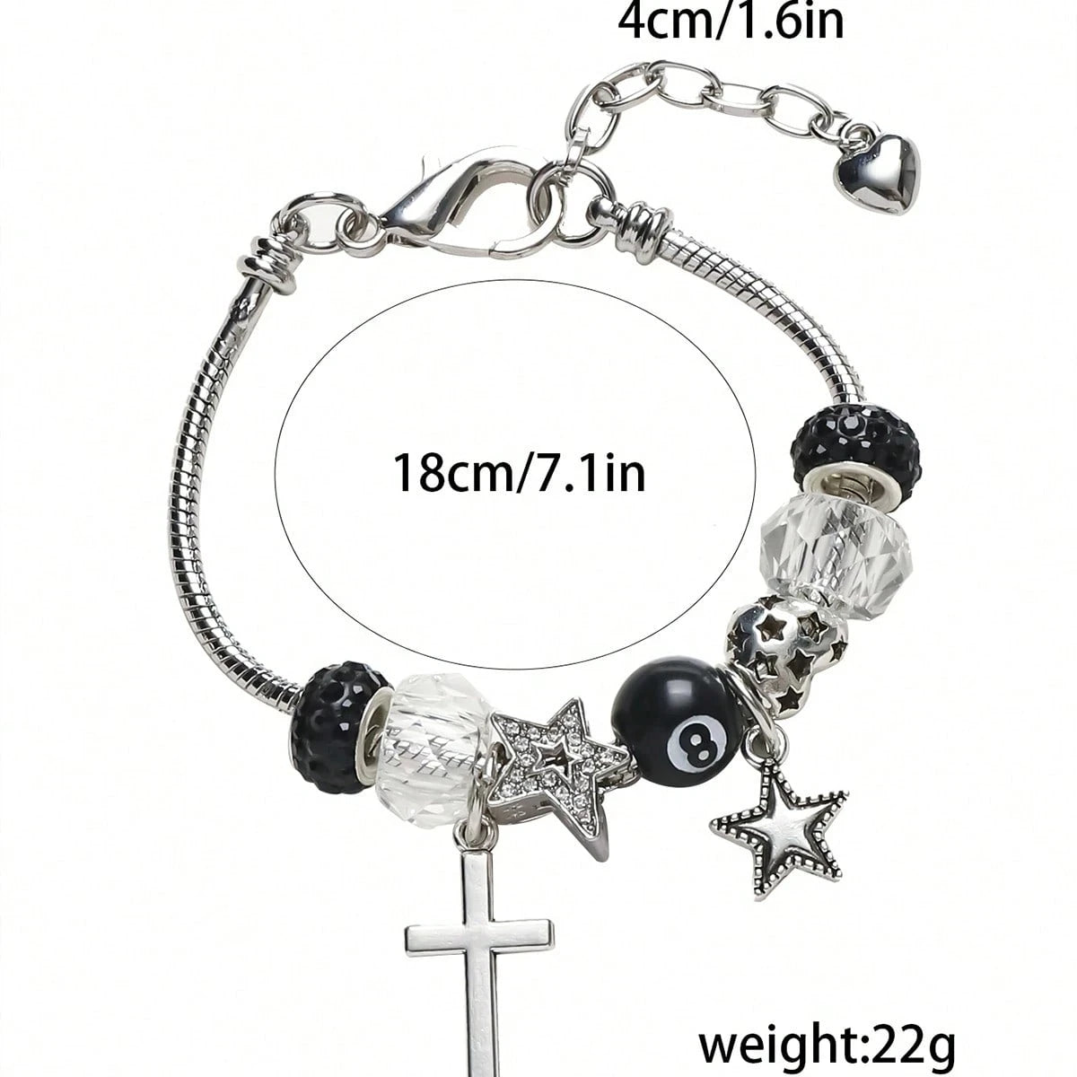 DIY handgemachtes Hippie-Design Kettenarmband Damen Metallstern-Anhänger Unisex verstellbares Armband