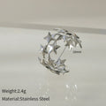 2026 New Stainless Steel Double Layer Star Waterproof Rings for Women Gold Color Opened Star Rings Cute Wedding Jewelry Gifts