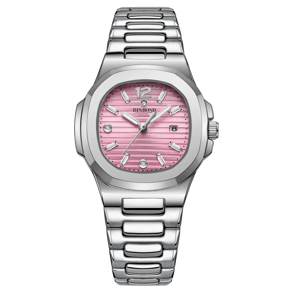 Relojes de pulsera de cuarzo digitales de moda nuevos de 31 mm Relojes de mujer de lujo pequeños Reloj de diamante dorado para mujer Reloj de mujer Reloj Muje