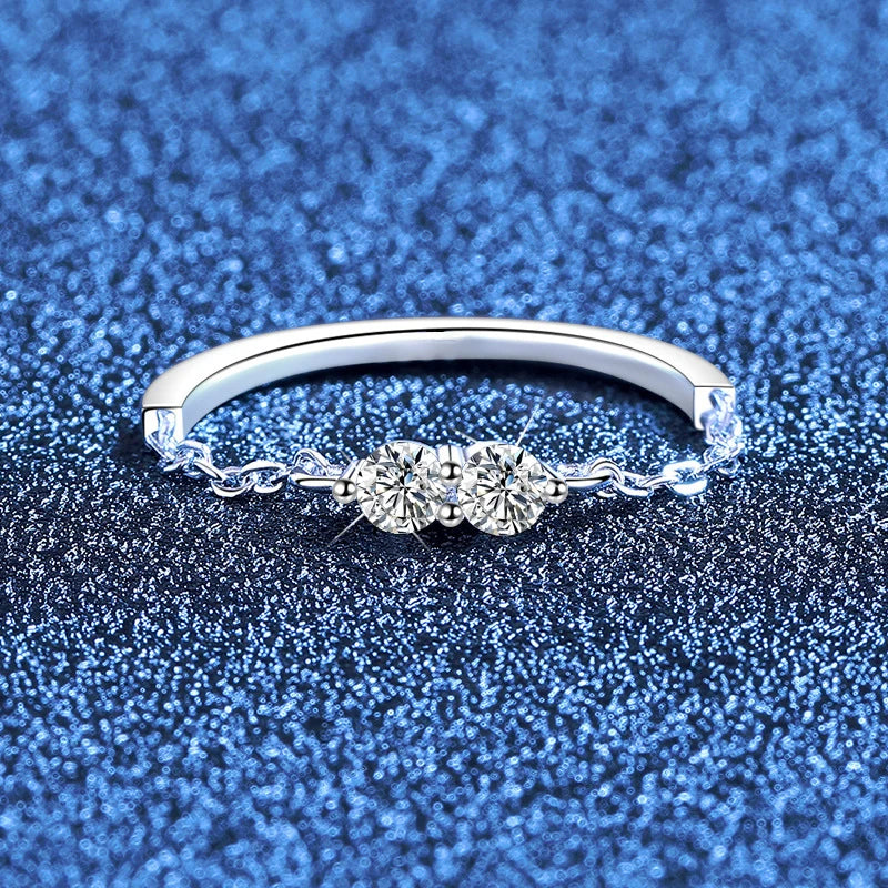 NeeTim 3mm Moissanit Ehering 925 Sterling Silber Eternity Band Lab Diamant Braut Party Ringe für Frauen Designer Schmuck