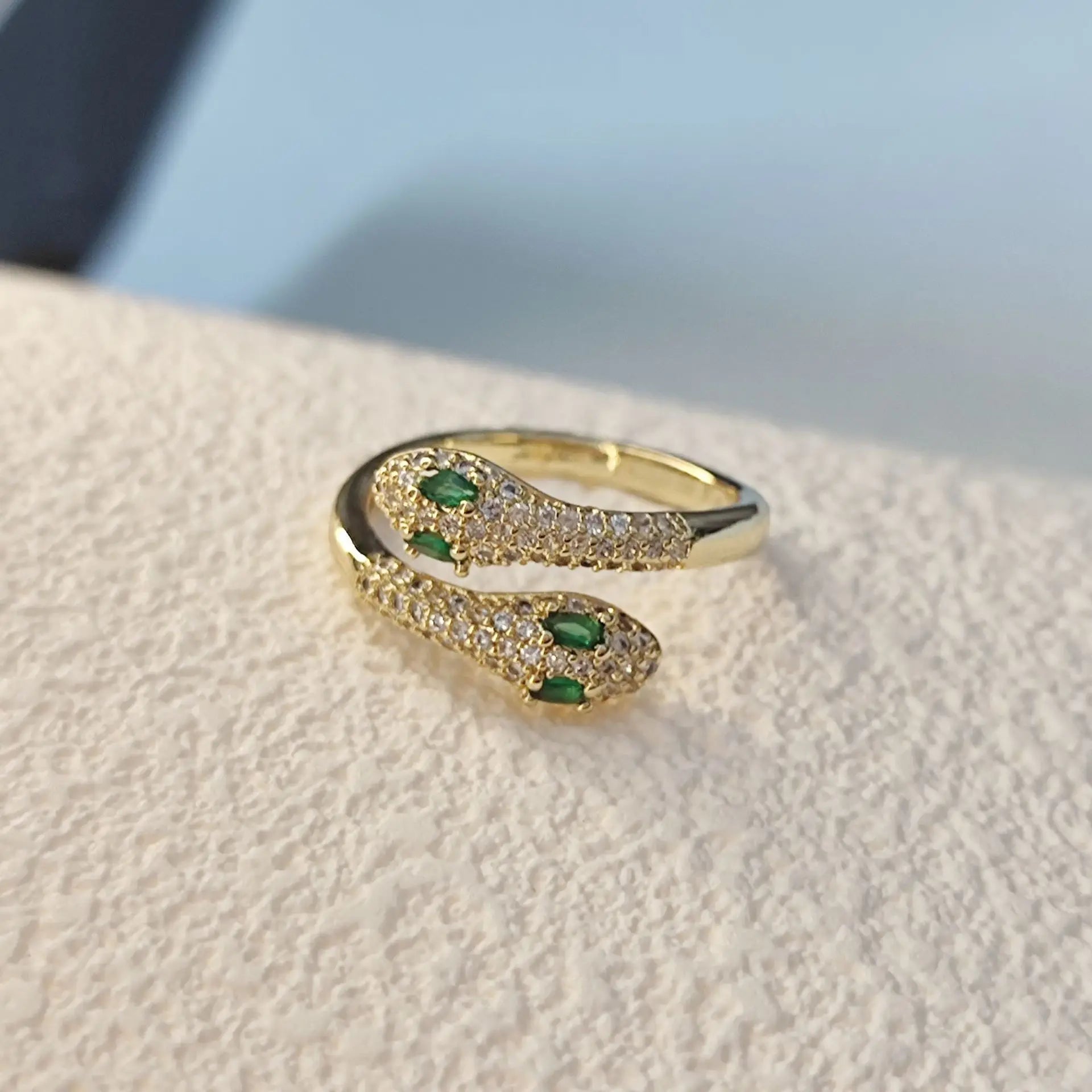 925 Sterling Silber Schlangen-Zirkon-Ringe für Frauen Hochzeit Luxus-Schmuck Großhandel Dropshipping