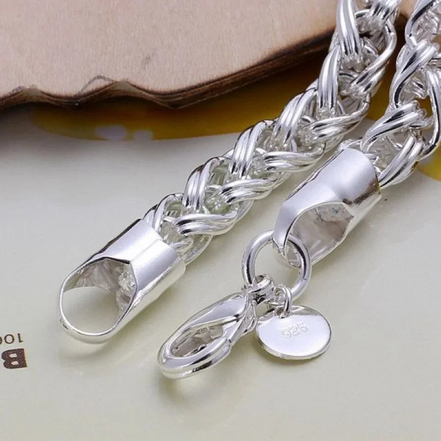 Großhandel 925 Sterling Silber Armbänder Schmuckkette Damen Herren 6mm 4MM hochwertige Valentinstagsgeschenk schöner Fabrikpreis