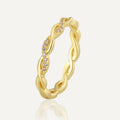 925 Sterling Silber Ehering Eternity Ringe für Damen Brillanter runder Zirkonia Dünner Eleganter Damenschmuck