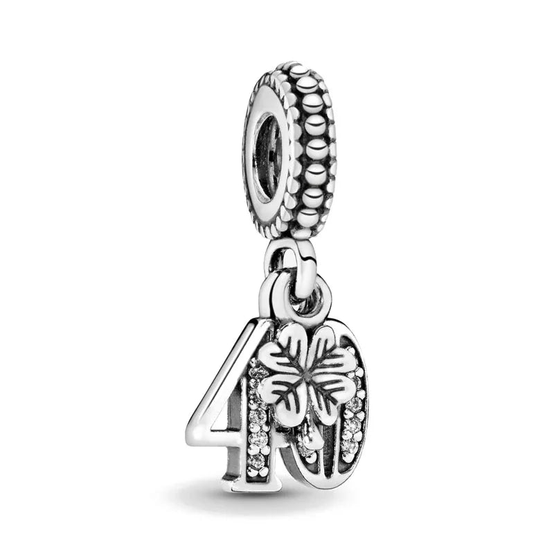 2026 Neue S925 Silber Roboter Kreuz Digital Anhänger, Geeignet für Original Armbänder, DIY Zubehör, Damen Charms Schmuck Geschenke