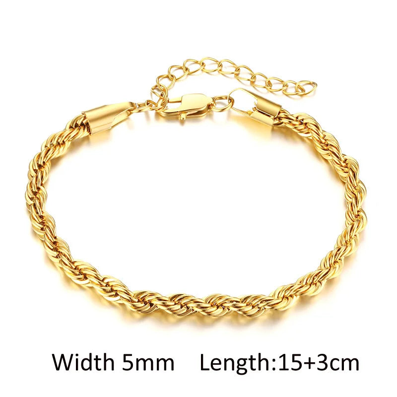 Klobiges Edelstahl-Gliederarmband für Damen, vergoldete Layering-Armbänder Armband Wasserdichter Schmuck