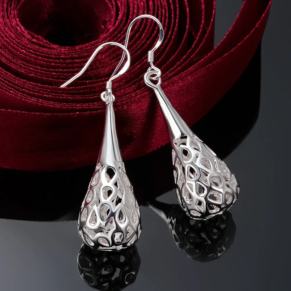 Hochwertige 925 Sterling Silber Ohrringe Schlichte runde Creolen für Frauen Mode Hochzeit Verlobung Charm Schmuck