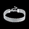 Heiße neue 925 Sterling Silber Armbänder für Frauen Exquisite Mode Webkette Hochzeitsfeier Weihnachtsgeschenke Schmuck
