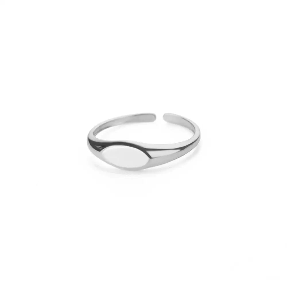 Modische ovale Ringe für Damen, goldfarben, Edelstahl, geometrischer offener Ring, Hochzeit, Statement-Schmuck, Trendgeschenk 2024 für die beste Freundin